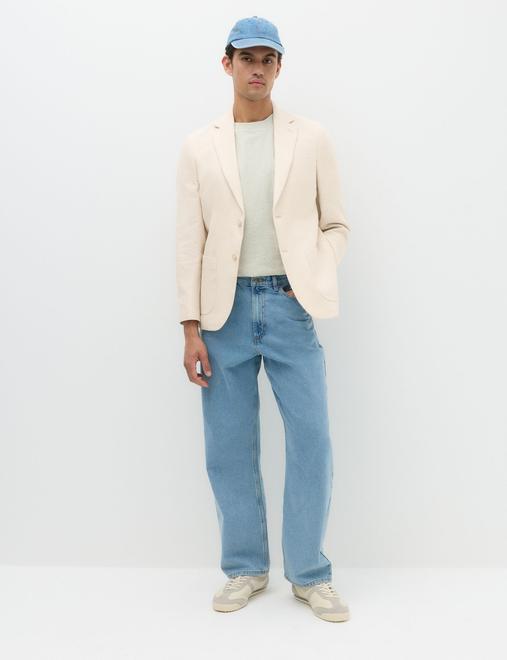 Tailored Fit Italian Performance Linen Blend Suit Jacket