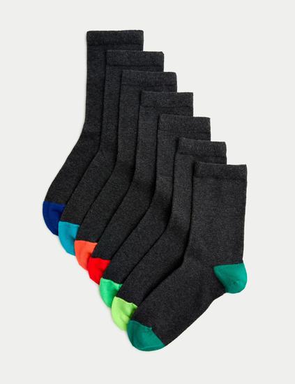 7 Pack Socks (8½-12 Small - 7½-10½ Large)