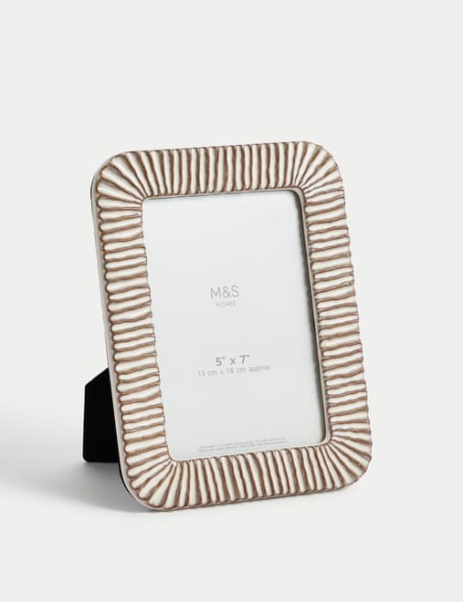 Ceramic Ridged Photo Frame 5x7 inch