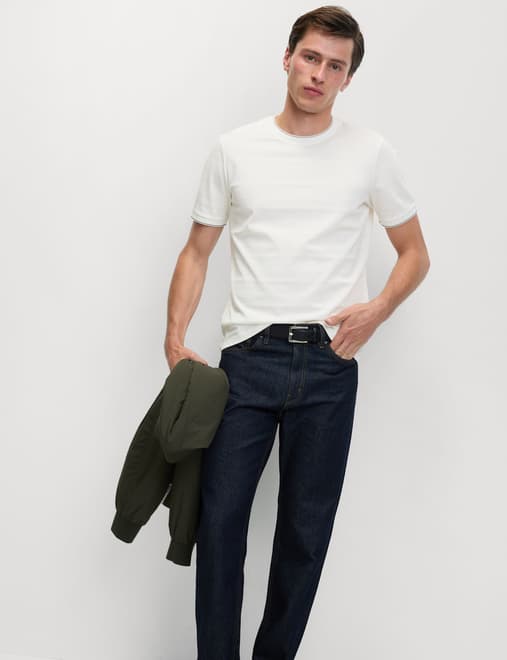 Pure Cotton Textured T-Shirt