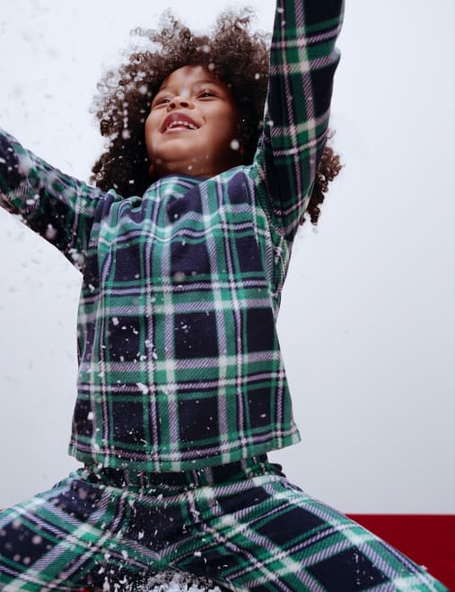 Checked Fleece Pyjamas (1-16 Yrs)