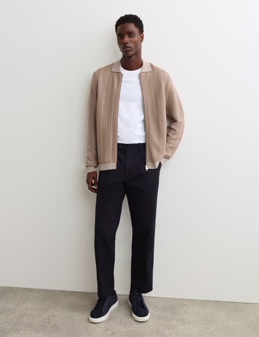 Pure Extra Fine Merino Wool Knitted Jacket