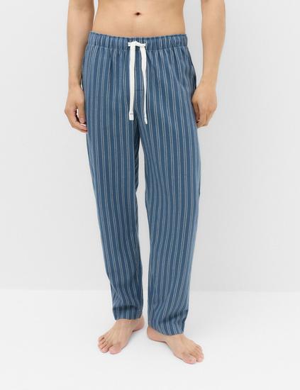 Pure Cotton Striped Loungewear Bottoms
