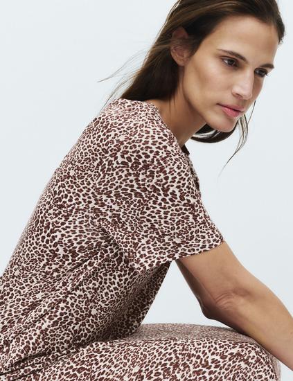 Cotton Modal Printed Long Nightdress