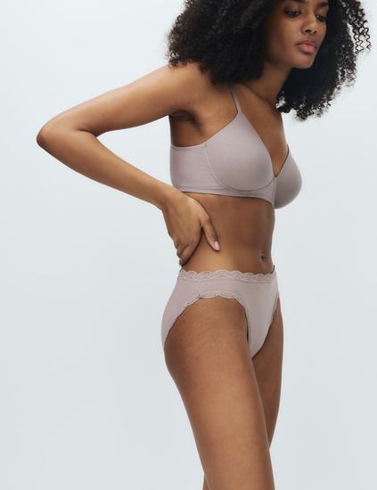 3pk Cotton Rich High Leg Knickers