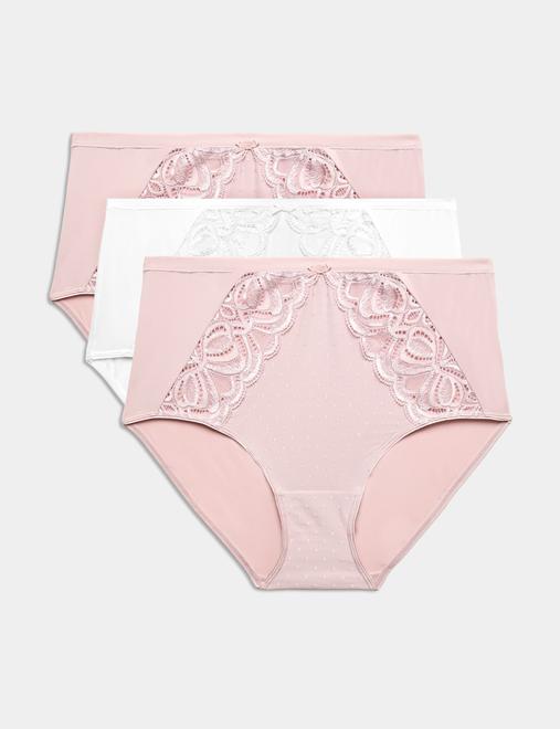 3pk Amelia Lace Full Briefs