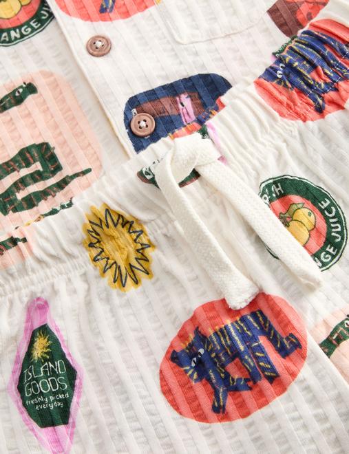 Pure Cotton Patterned Short Pyjamas (1-8 Yrs)