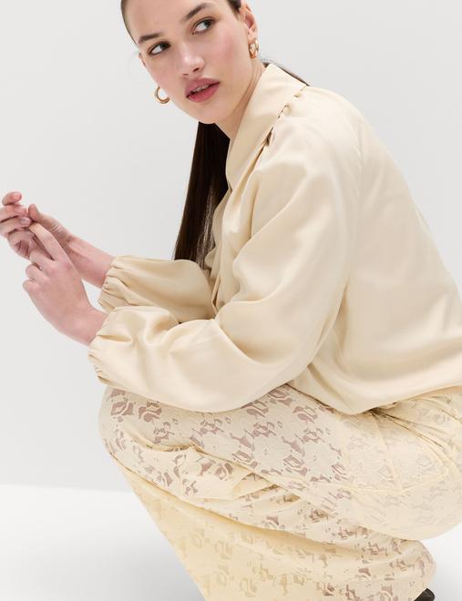Lace Wide Leg Trousers