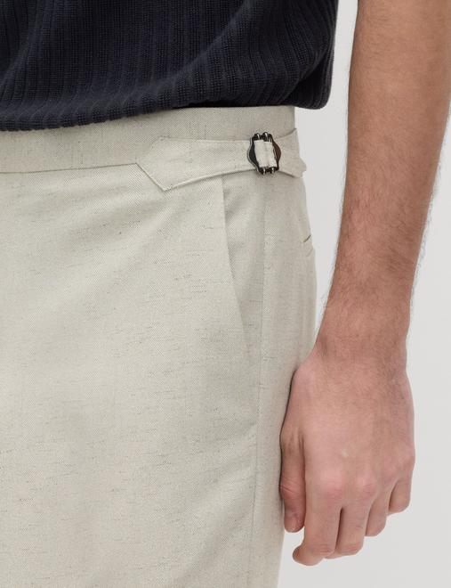 Tailored Fit Herringbone Trousers