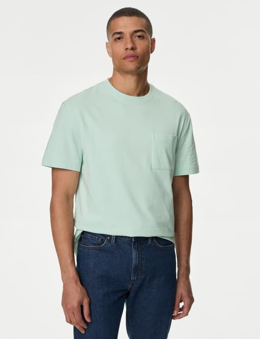 Pure Cotton Midweight Pocket T-shirt