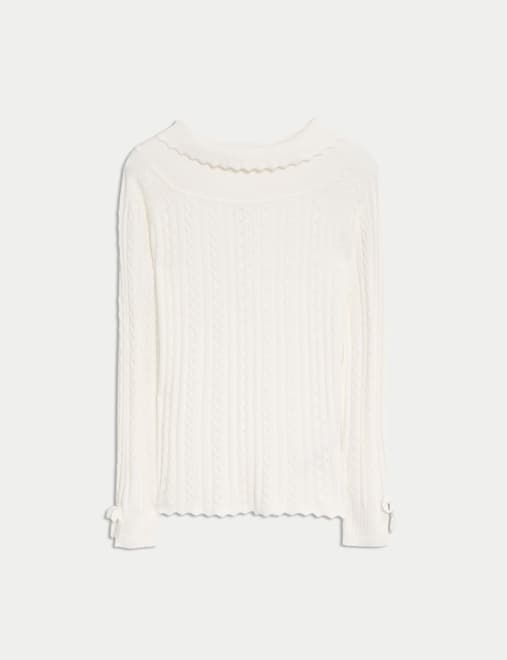 Knitted Bardot Top (6-16 Yrs)
