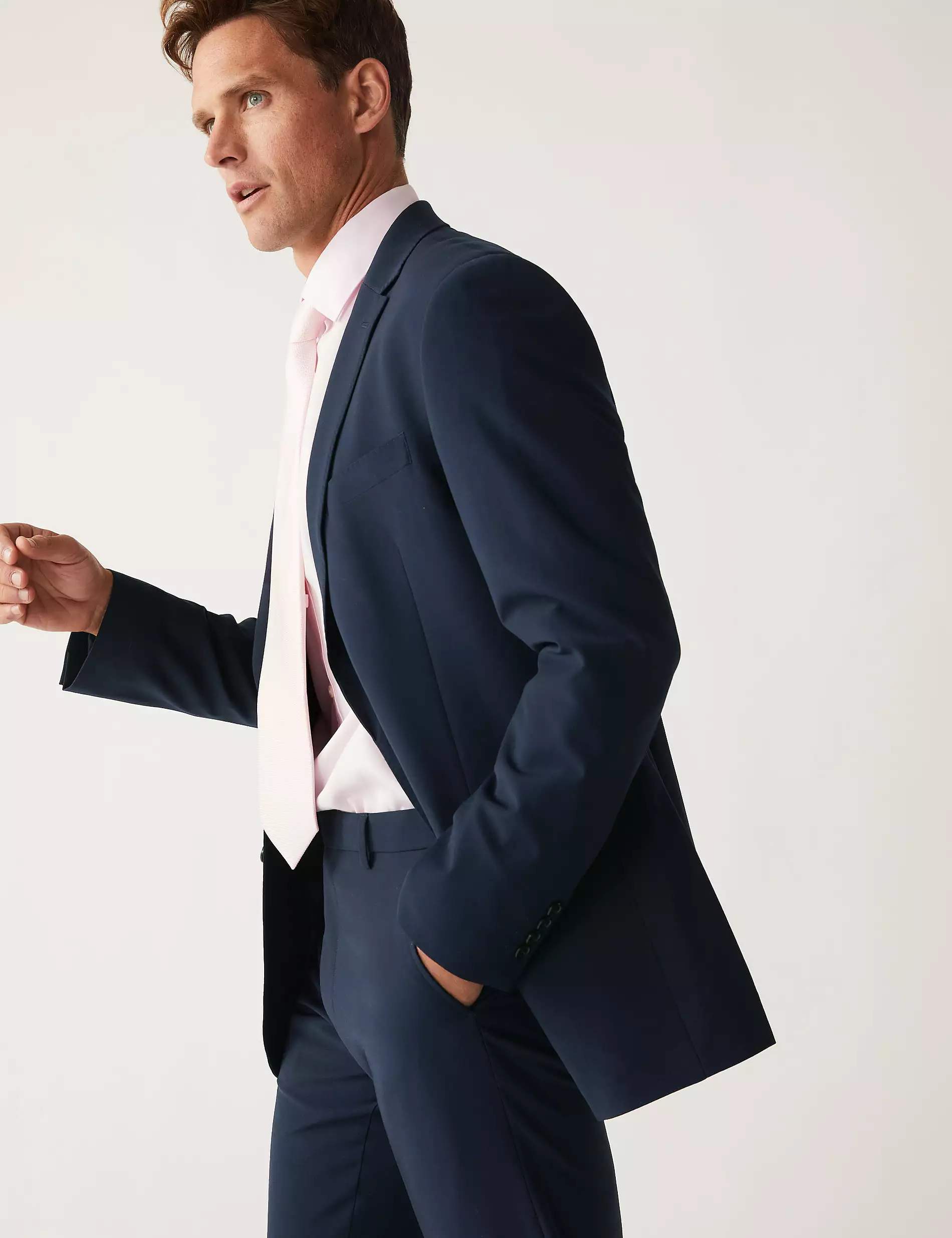Shop Buy Men The Ultimate Tailored Fit Suit Jackets M&S Kuwait Men
