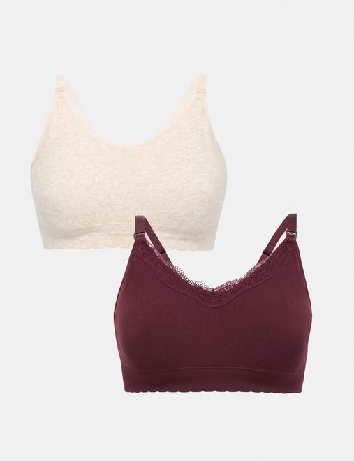2pk Seamless Non Wired Maternity Nursing Bras