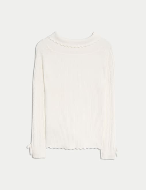 Knitted Bardot Top (6-16 Yrs)