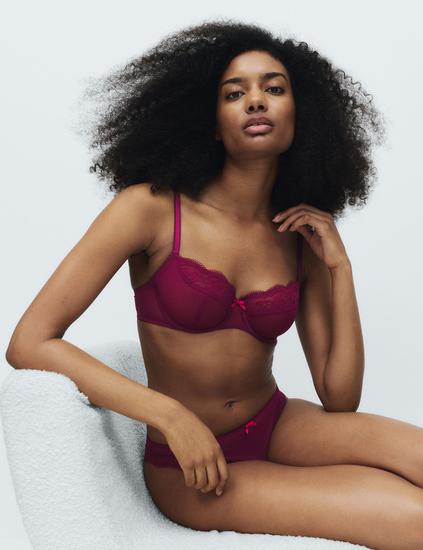 Jasmine Lace Wired Balcony Bra A-E