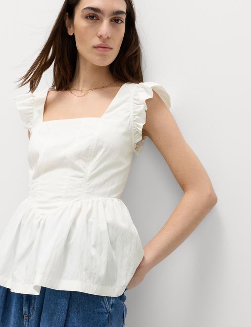 Technical Peplum Top