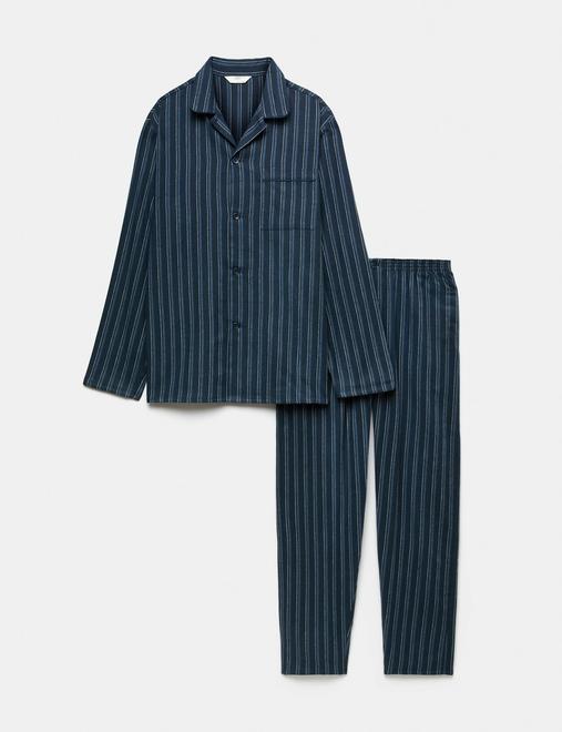 Brushed Cotton Striped Pyjama Set