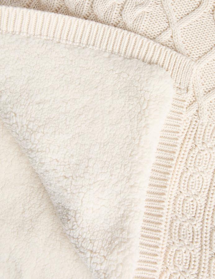 Pure Cotton Cable Shawl