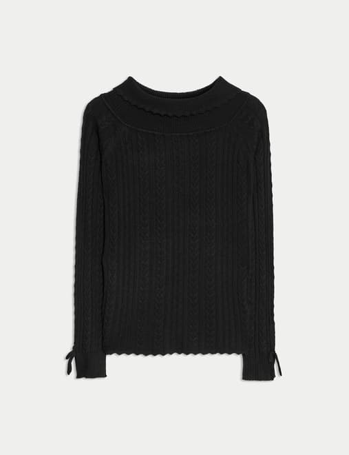 Knitted Bardot Top (6-16 Yrs)