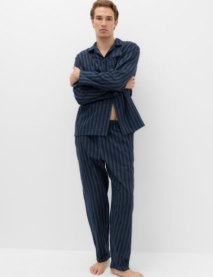 Pure Cotton Brushed Stripe Pyjama Set