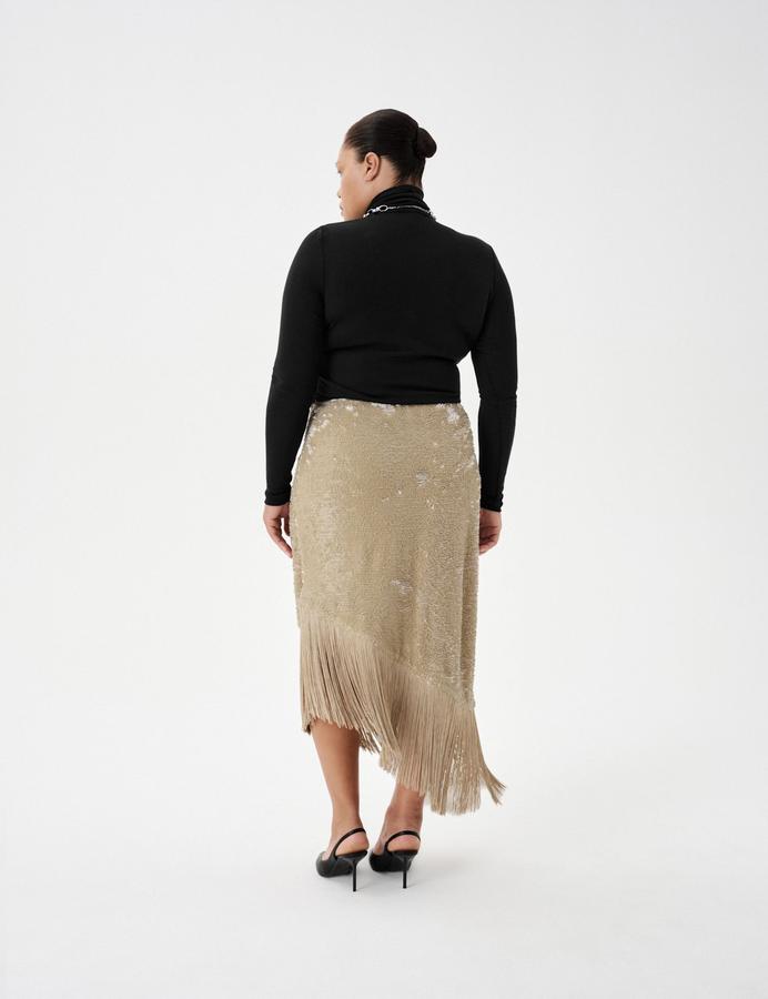 Wool Touch Layering Slim Roll Neck Top