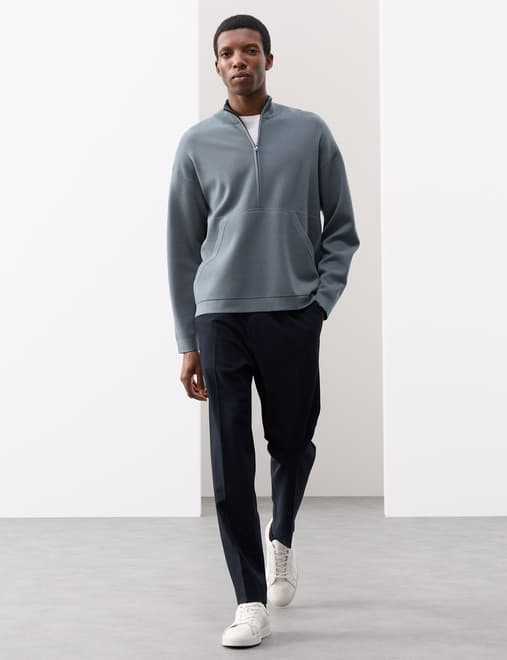 Milano Stitch Half Zip Jumper