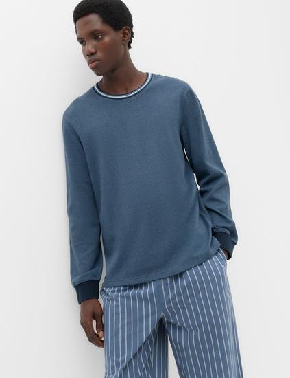 Cotton Rich Textured Loungewear Top