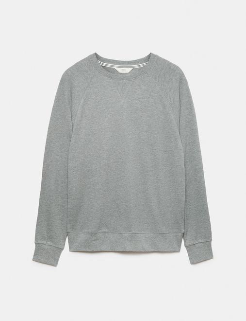 Pure Cotton Waffle Loungewear Sweatshirt
