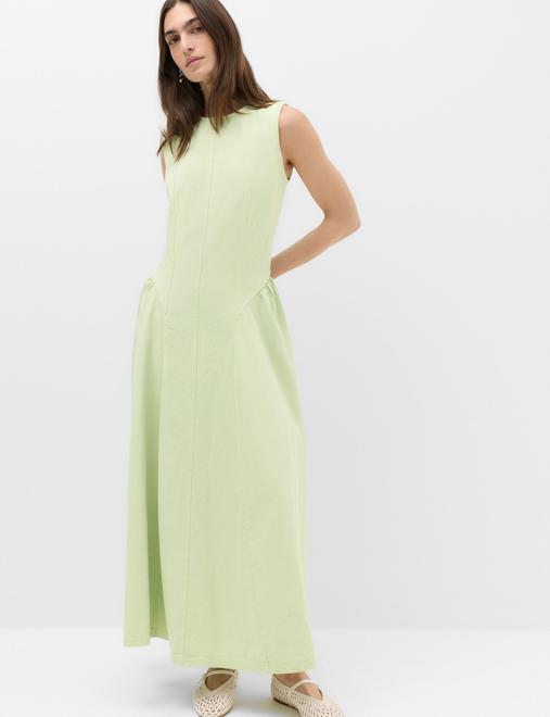 Denim Maxi Drop Waist Dress