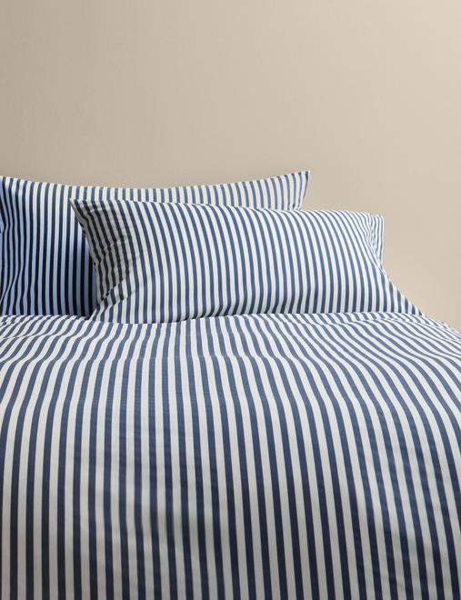 Cotton Blend Striped Bedding Set