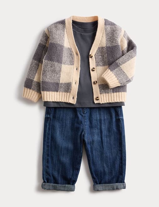 3pc Knitted Top & Bottom Outfit (0-6 Yrs)