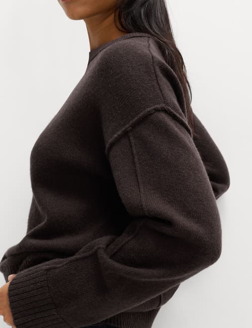 Lambswool Blend Crew Neck Jumper