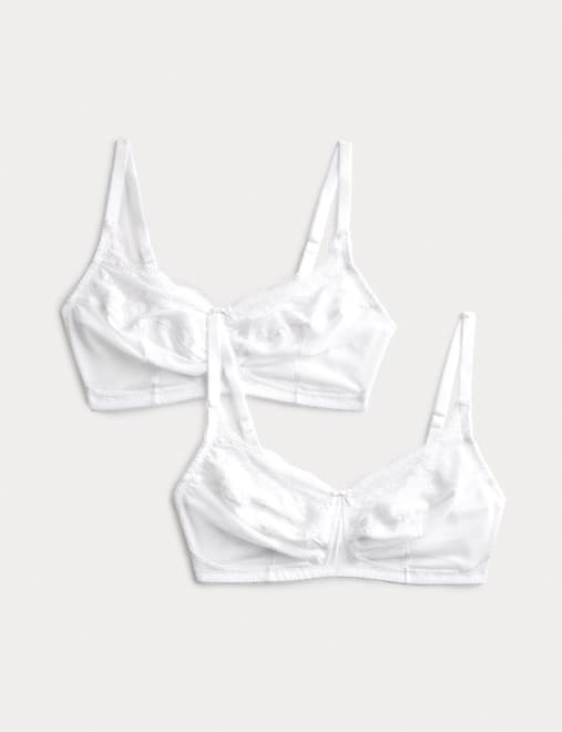 2 Pack Jasmine Lace Total Support Bras (B-H)
