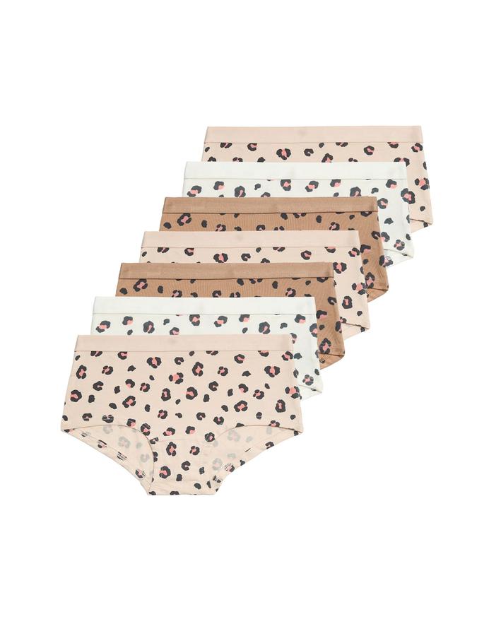 7 Pack Cotton StayNew™ Leopard Print Knicker Shorts (5-16 Yrs)