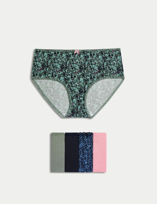 5pk Cotton Rich Lycra® High Rise Knickers