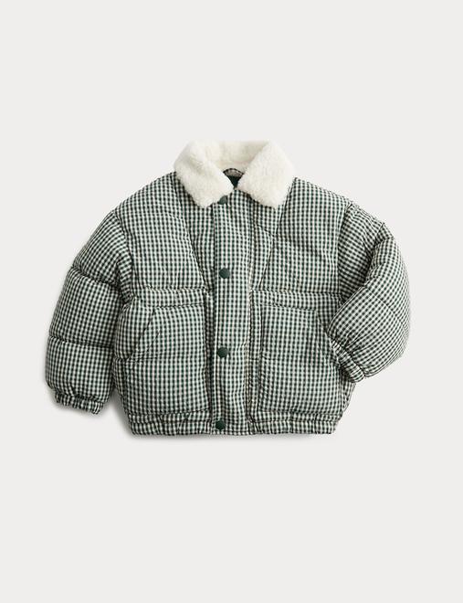 Borg Lined Gingham Jacket (2-8 Yrs)