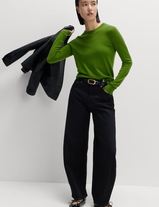 Pure Merino Wool Crew Neck Jumper