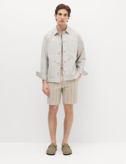 Linen Blend Chino Shorts