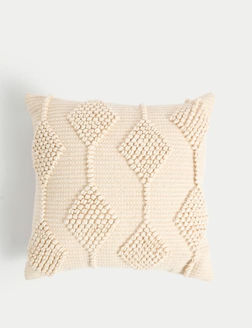 Pure Cotton Geometric Embroidered Cushion