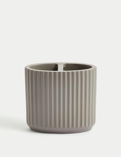 Ribbed Resin Toothbrush Holder