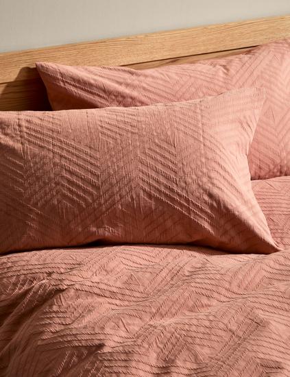 Pure Cotton Geometric Matelassé Bedding Set