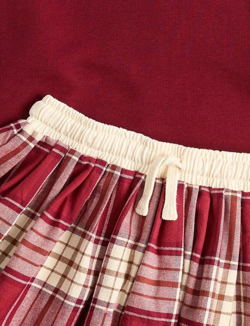 Sweatshirt & Checked Skirt Set (6-16 Yrs)
