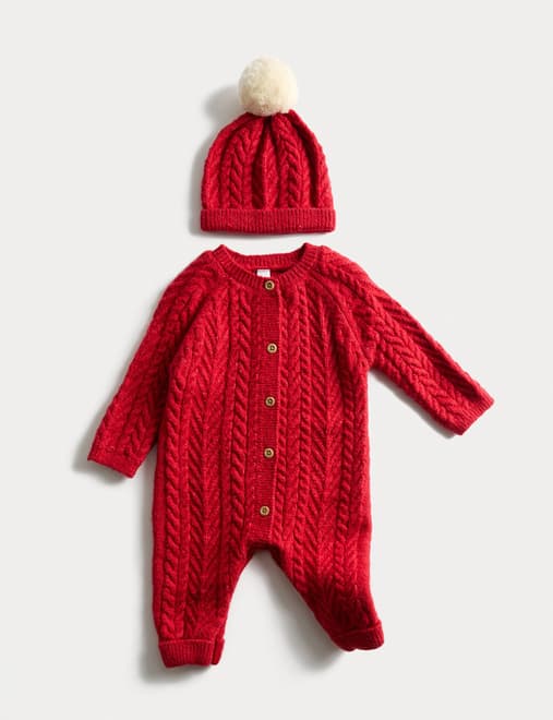 2pc Cable Knit Outfit (0-12 Mths)