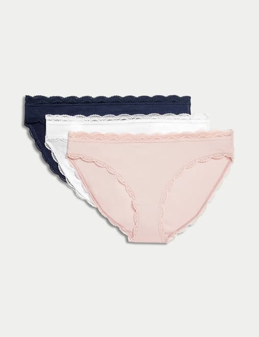 3pk Cotton Rich Bikini Knickers