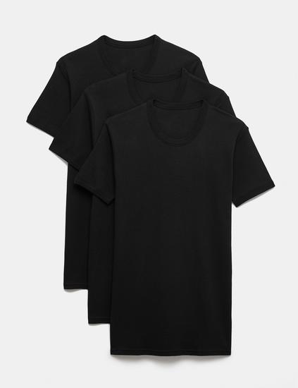 3 Pack Pure Cotton T-Shirt Vests
