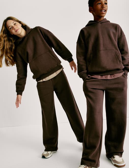 Wide Leg Cotton Rich Joggers (2-16 Yrs)