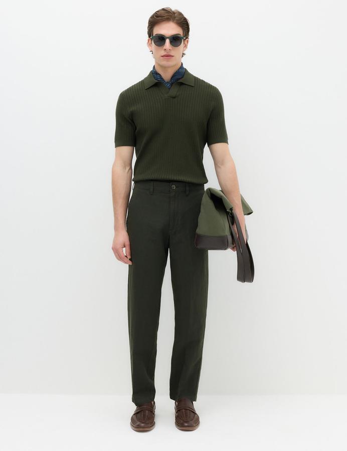 Regular Fit Linen Blend Chinos