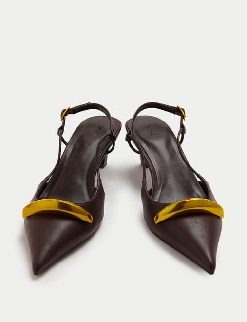 Slingback Kitten Heels