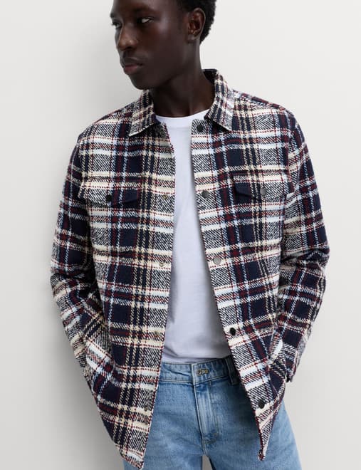 Regular Fit Checked Overshirt