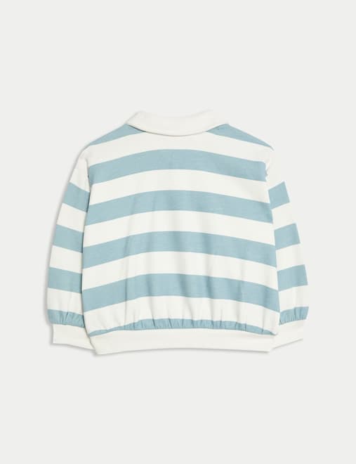Cotton Rich Striped Rugby Sweatshirt (0-6 Yrs)